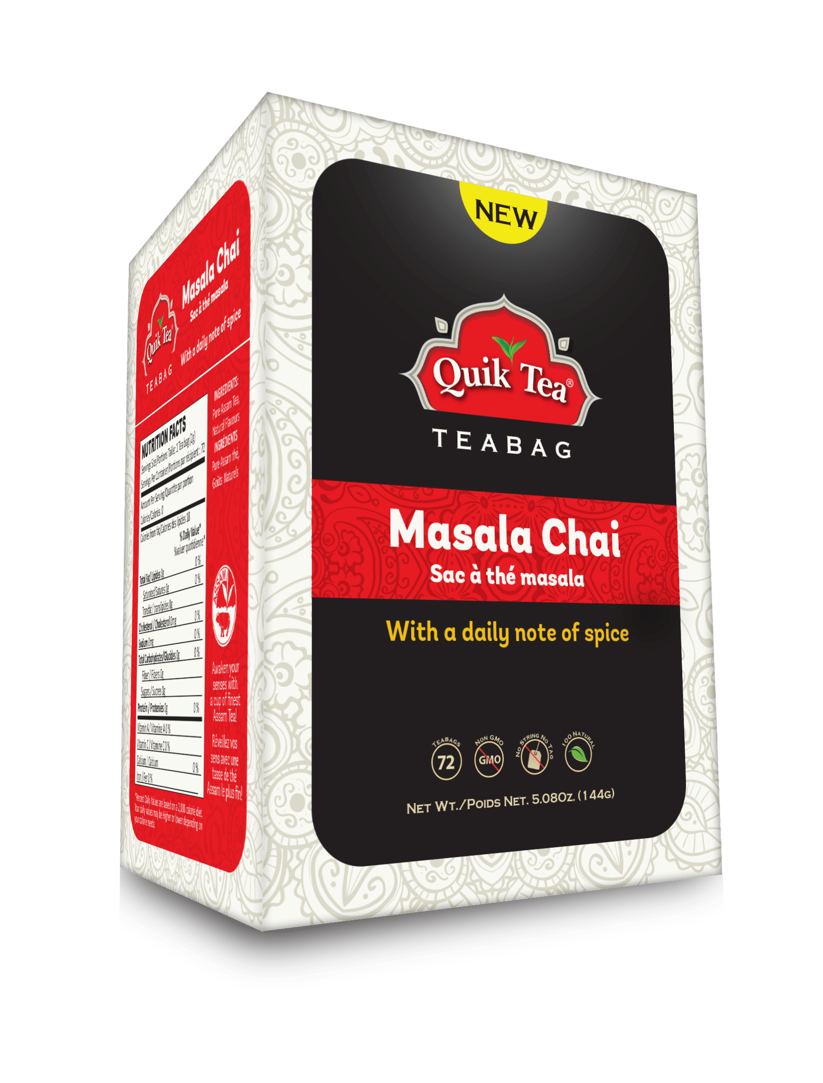 Masala Tea Bag 72 count - New Pack